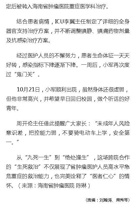 《人民網(wǎng)》：海南省腫瘤醫(yī)院專家跨院合作 聯(lián)手搶救車禍重傷少年4.png